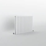 White radiator on a white background