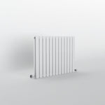White Flat Panel Horizontal Designer Radiator 600 x 884mm (Double Panel)