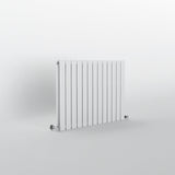 White Flat Panel Horizontal Designer Radiator 600 x 884mm (Double Panel)