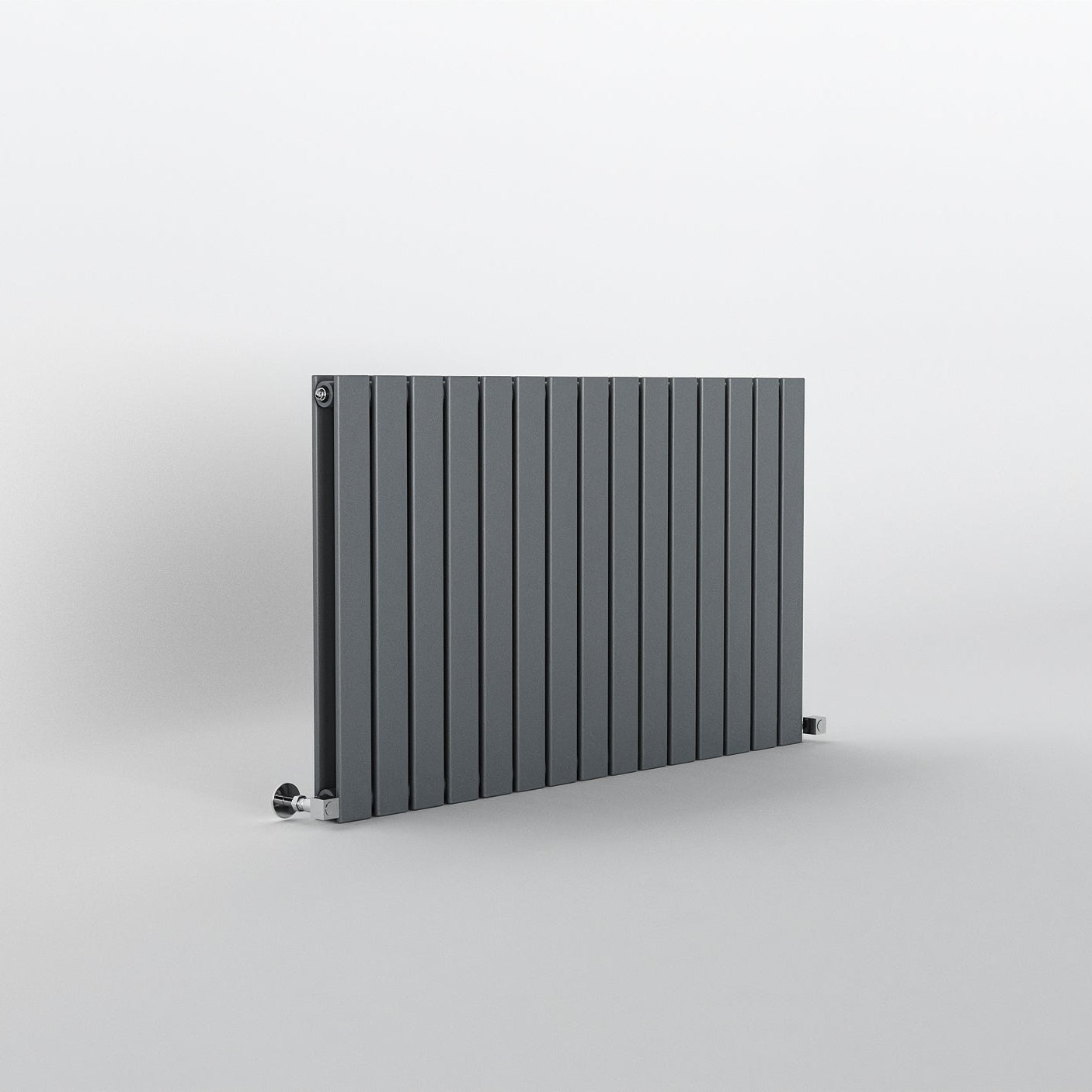 Flat Anthracite Grey Horizontal Designer Radiator