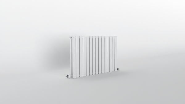 H600mm x W1020mm Double Flat Panel White Horizontal Designer Radiator