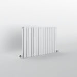 White Flat Panel Horizontal Designer Radiator 600 x 1020mm (Double Panel)