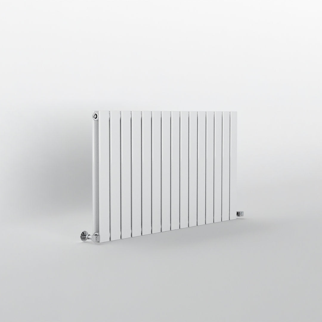 White Flat Panel Horizontal Designer Radiator 600 x 1020mm (Double Panel)
