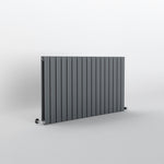 Anthracite Flat Panel Horizontal Designer Radiator 600 x 1156mm (Double Panel)