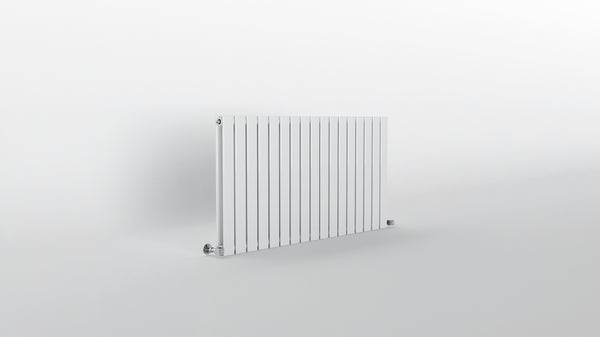 H600mm x W1156mm Double Flat Panel White Horizontal Designer Radiator