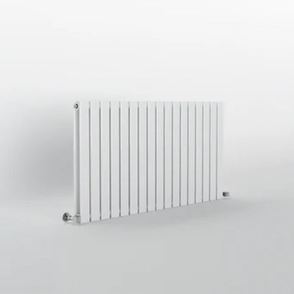 H600mm x W1156mm Double Flat Panel White Horizontal Designer Radiator