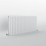 White Flat Panel Horizontal Designer Radiator 600 x 1428mm (Double Panel)