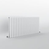 White Flat Panel Horizontal Designer Radiator 600 x 1428mm (Double Panel)