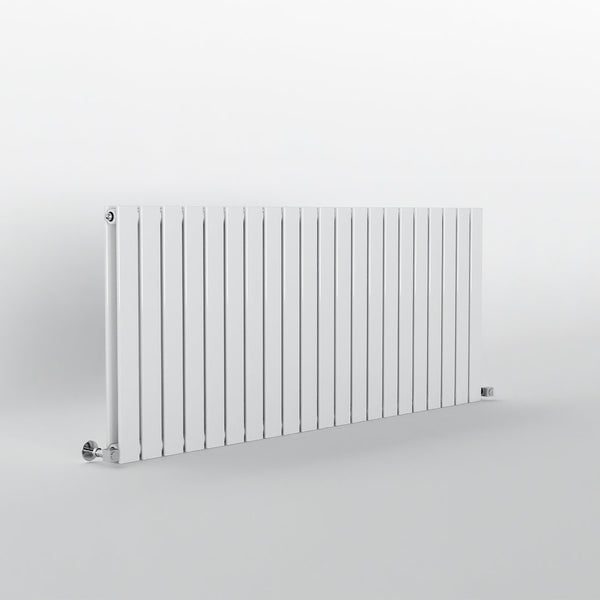 White Flat Panel Horizontal Designer Radiator 600 x 1428mm (Double Panel)