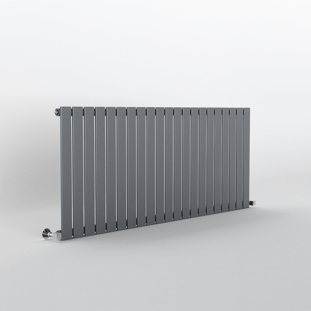 Anthracite Flat Panel Horizontal Designer Radiator 600 x 1428mm (Single Panel)