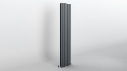 H1800mm x W408mm Double Flat Panel Anthracite Vertical Designer Radiator