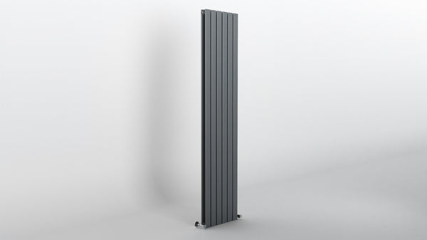 H1800mm x W408mm Double Flat Panel Anthracite Vertical Designer Radiator