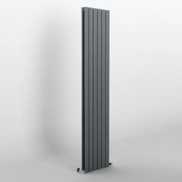 H1800mm x W408mm Double Flat Panel Anthracite Vertical Designer Radiator