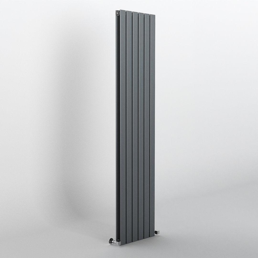 Anthracite Flat Panel Vertical Designer Radiator 1800 x 408mm (Double Panel)