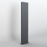 Anthracite Flat Panel Vertical Designer Radiator 1800 x 408mm (Double Panel)