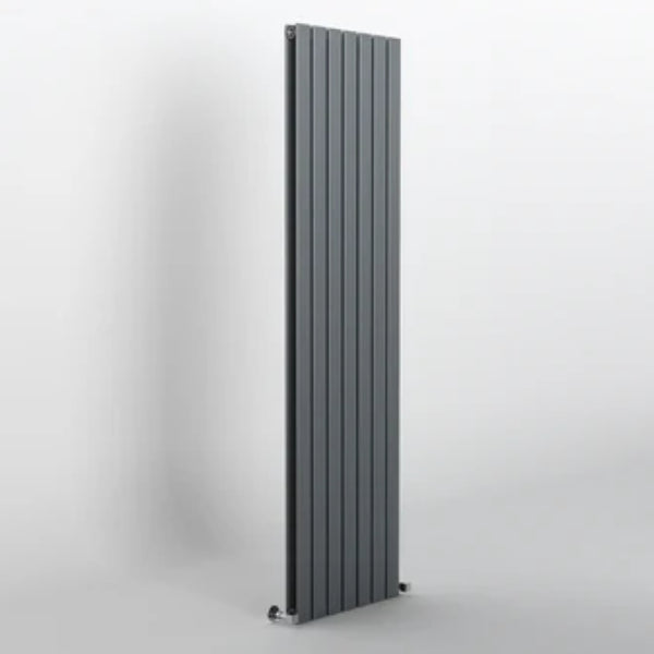 H1800mm x W476mm Double Flat Panel Anthracite Vertical Designer Radiator