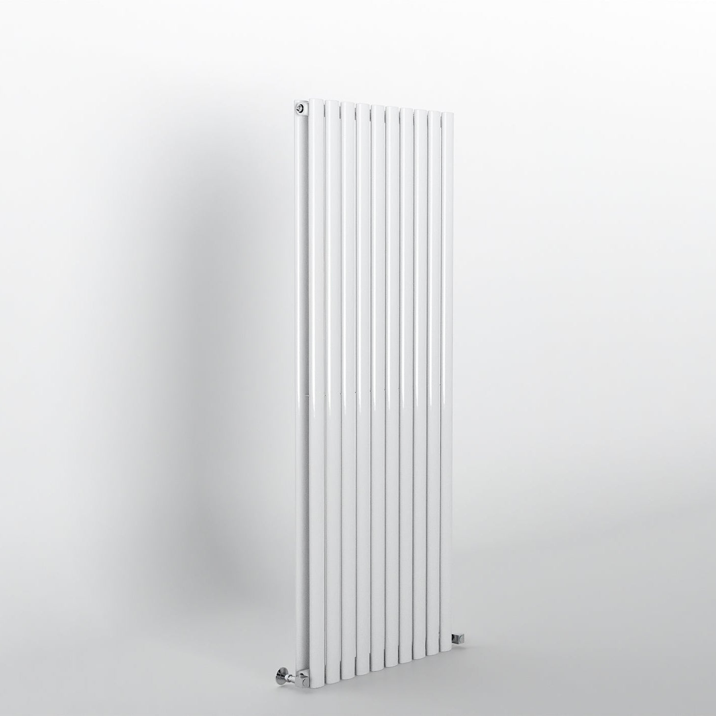 Oval White Vertical Designer Radiator
