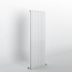 White Oval Panel Vertical Designer Radiator 1600 x 590mm (Double Panel)