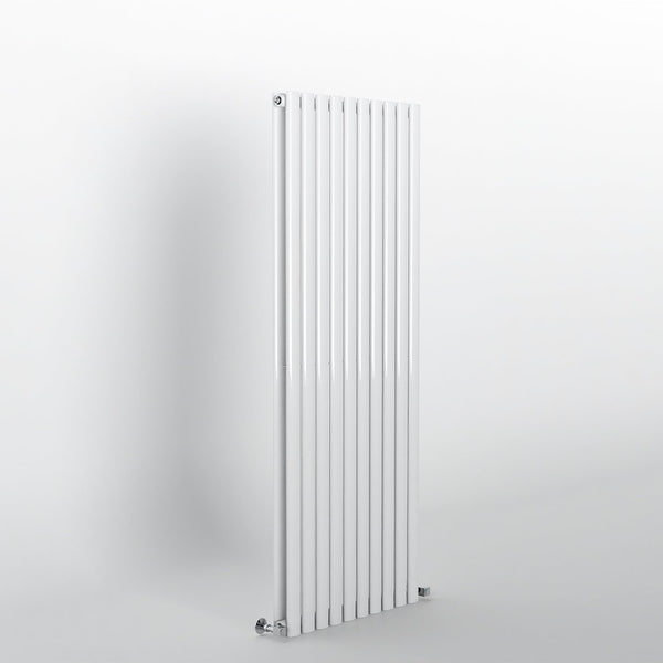 White Oval Panel Vertical Designer Radiator 1600 x 590mm (Double Panel)