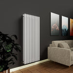 Oval White Vertical Designer Radiator