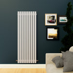 Oval White Vertical Designer Radiator