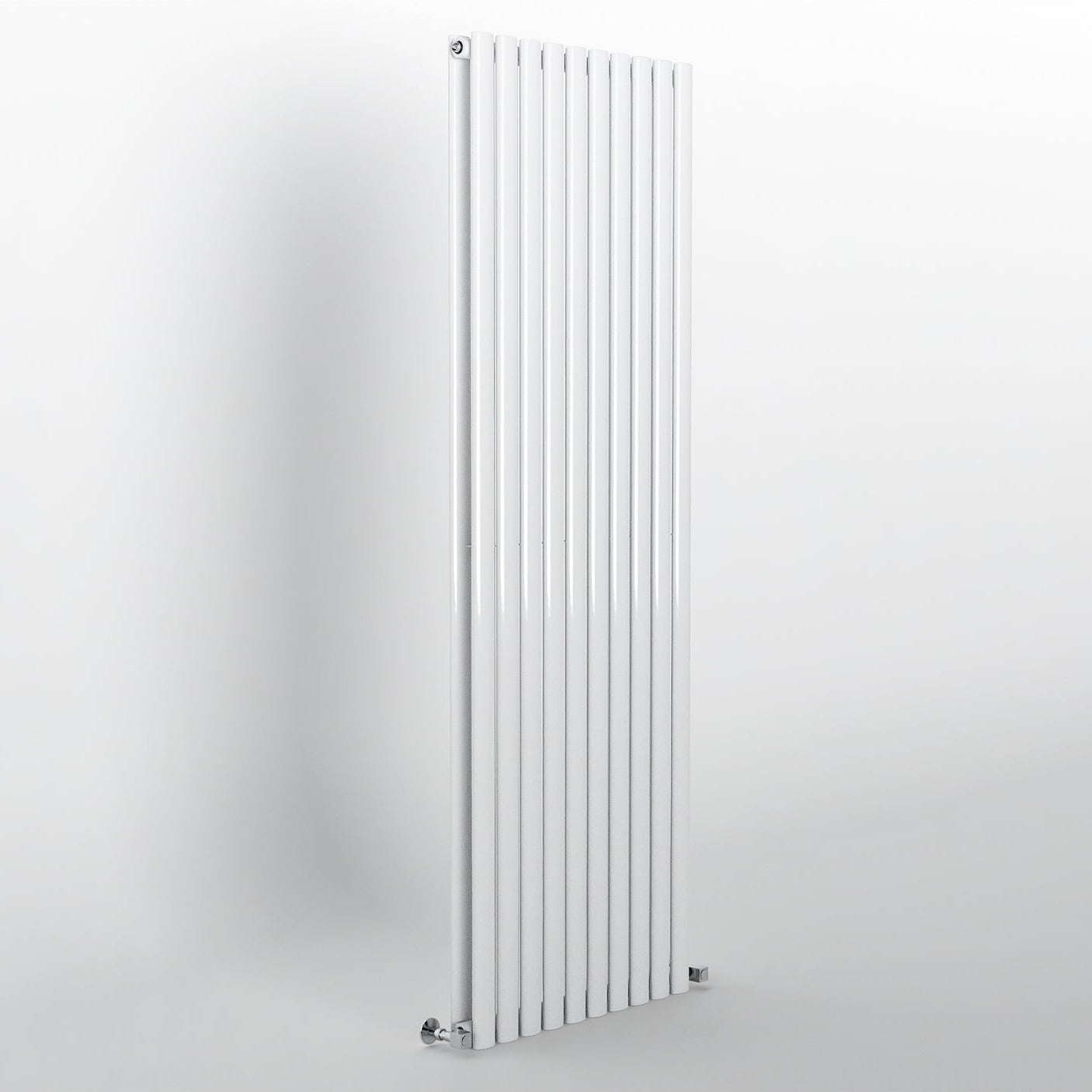 Oval White Vertical Designer Radiator