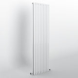 White Oval Panel Vertical Designer Radiator 1800 x 590mm (Double Panel)