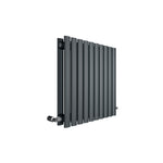 Oval Anthracite Grey Horizontal Designer Radiator