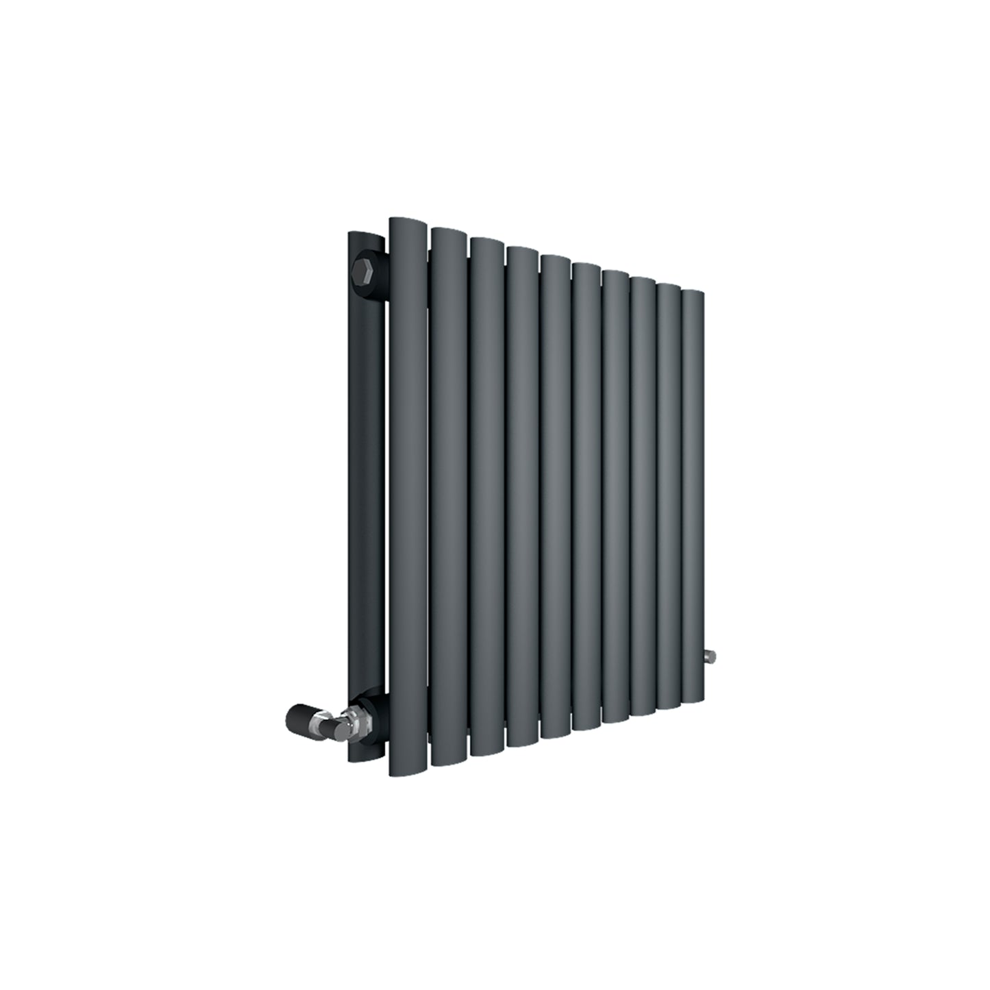 Oval Anthracite Grey Horizontal Designer Radiator
