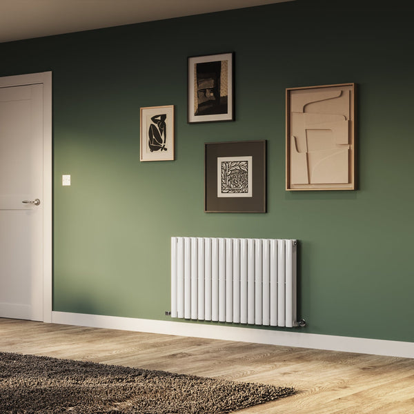 Oval White Horizontal Designer Radiator