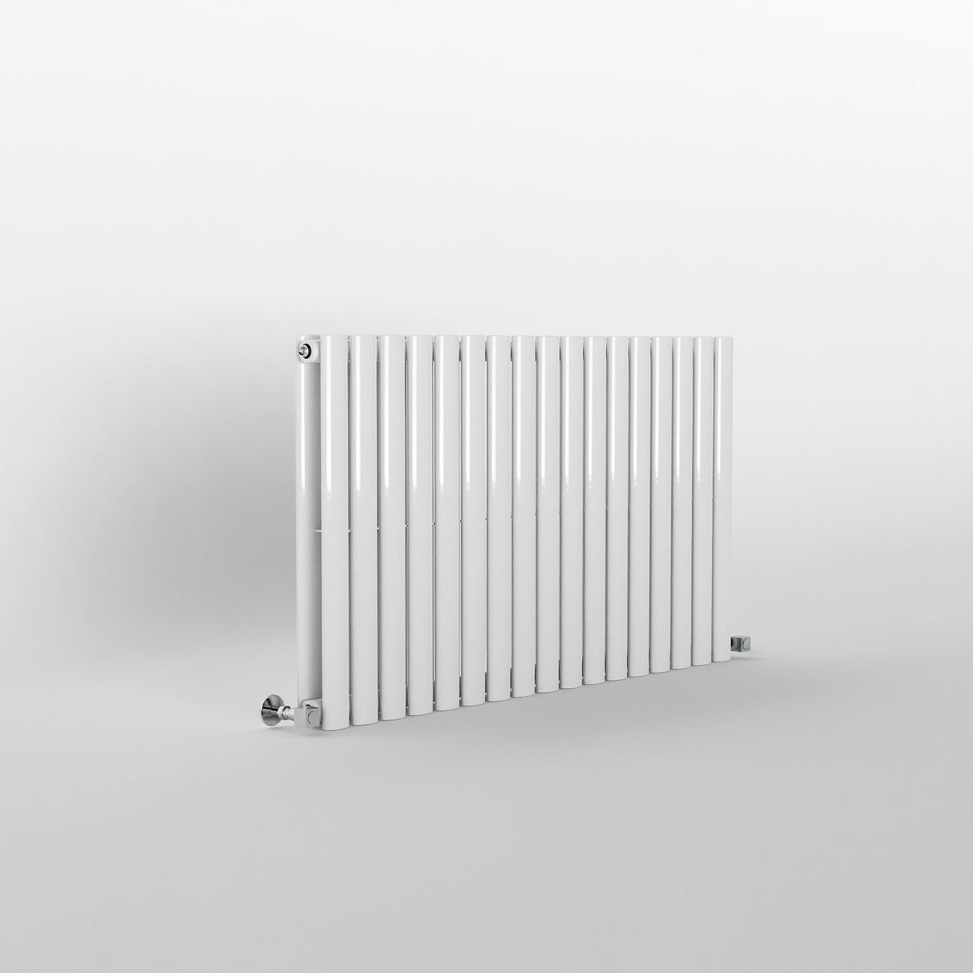 Oval White Horizontal Designer Radiator