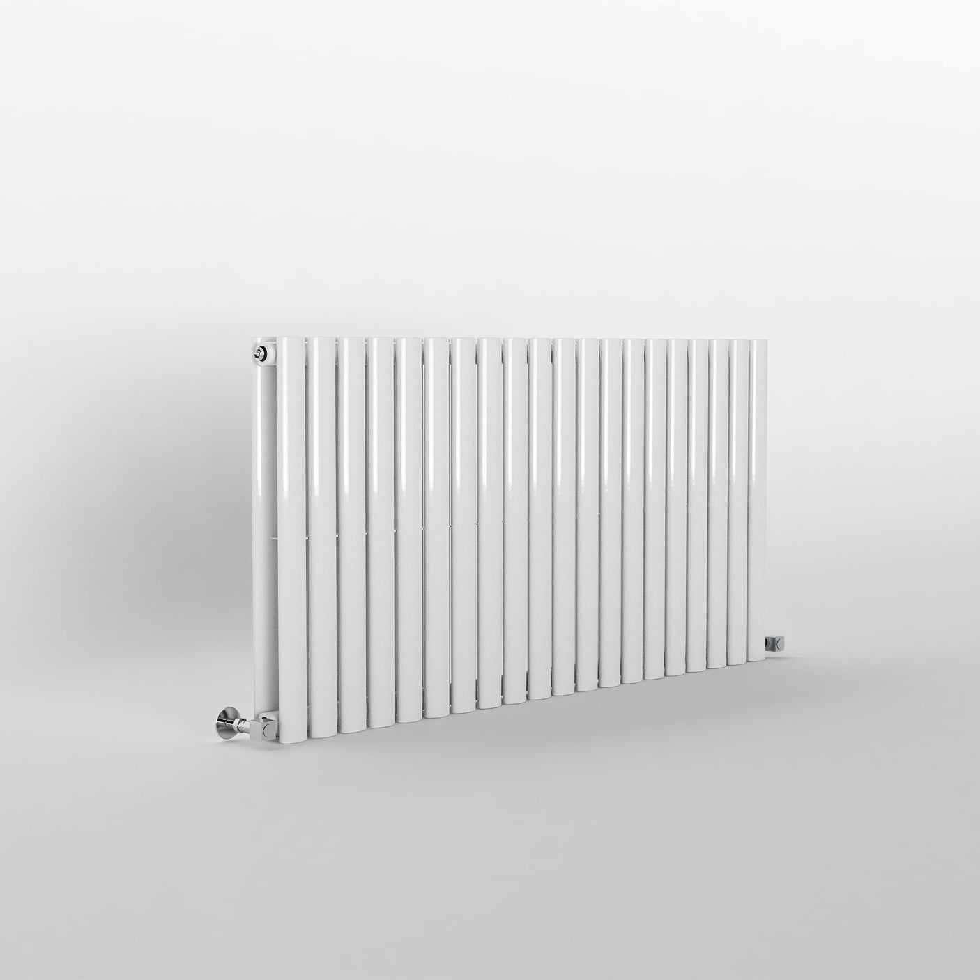 Oval White Horizontal Designer Radiator