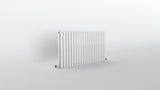 White Oval Panel Horizontal Designer Radiator 600 x 1180mm (Double Panel)