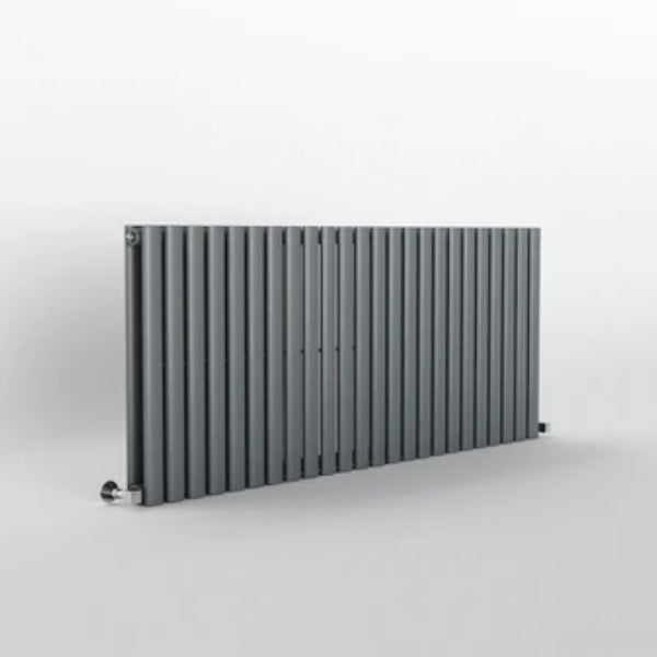 Oval Anthracite Grey Horizontal Designer Radiator