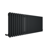 H600mm x W1003mm Double Oval Panel Anthracite Horizontal Designer Radiator