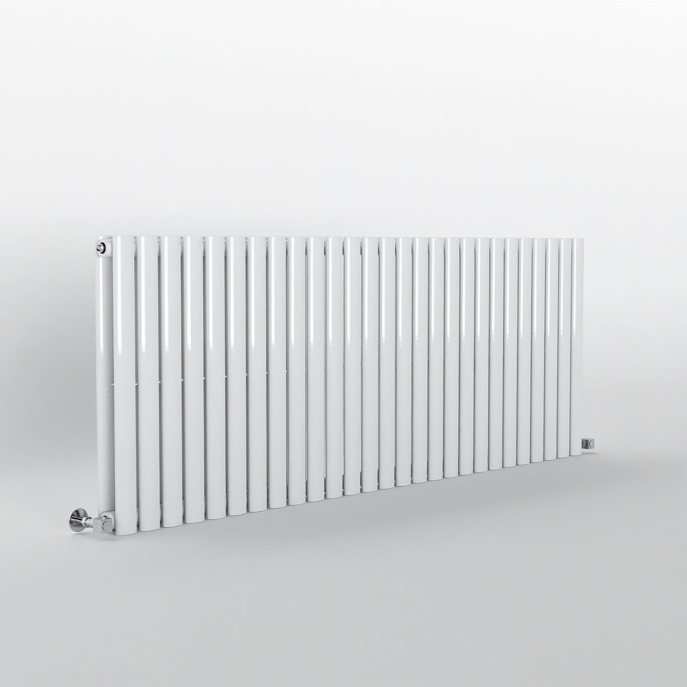 Oval White Horizontal Designer Radiator