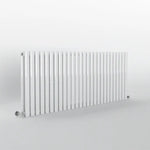 DOUBLE_OVAL White radiator on a white background