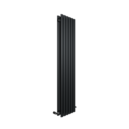 H1600mm x W354mm Double Oval Panel Anthracite Vertical Designer Radiator