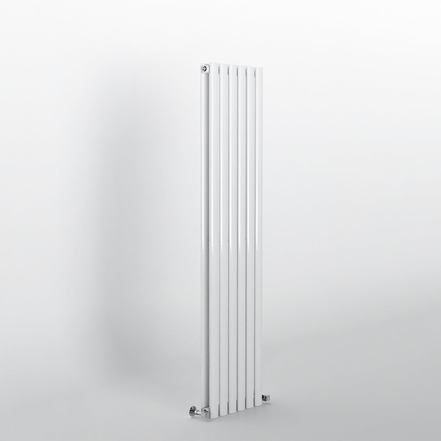 Oval White Vertical Designer Radiator