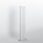 White Oval Panel Vertical Designer Radiator 1600 x 354mm (Double Panel)