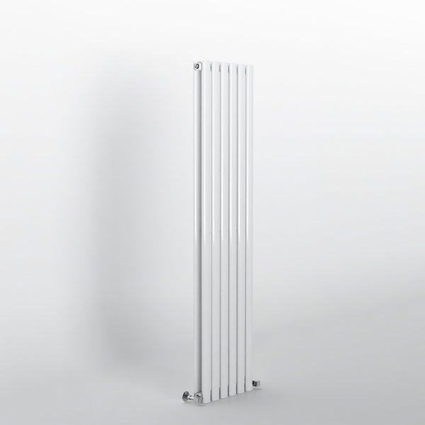 White Oval Panel Vertical Designer Radiator 1600 x 354mm (Double Panel)