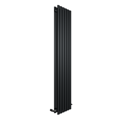 H1800mm x W354mm Double Oval Panel Anthracite Vertical Designer Radiator