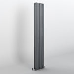 Oval Anthracite Grey Vertical Designer Radiator