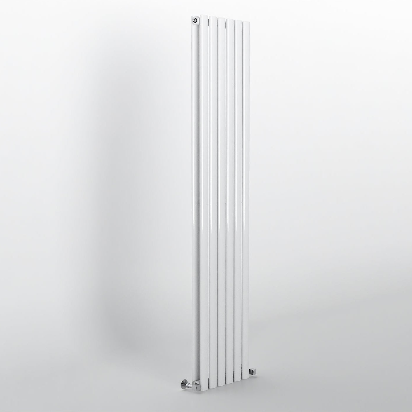 Oval White Vertical Designer Radiator