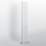 White oval vertical radiator 1800x354mm slim design