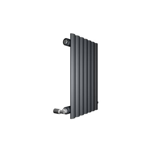 H600mm x W1593mm Double Oval Panel Anthracite Horizontal Designer Radiator