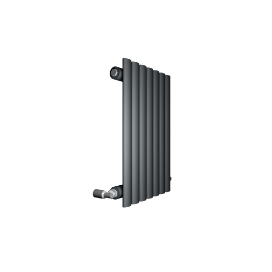 Oval Panel Anthracite Horizontal Designer Radiator - Choice Of Width & Height