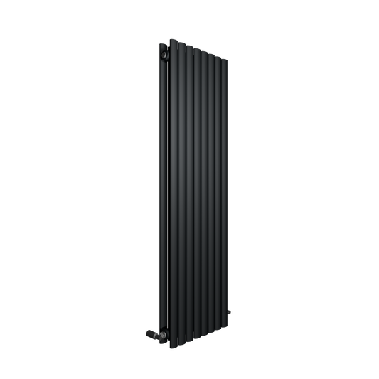 H1600mm x W472mm Double Oval Panel Anthracite Vertical Designer Radiator