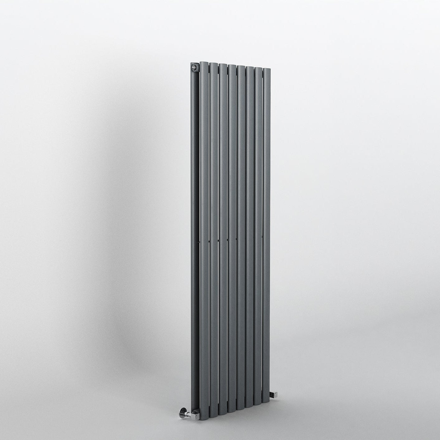 Oval Anthracite Grey Vertical Designer Radiator