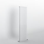 White Oval Panel Vertical Designer Radiator 1600 x 472mm (Double Panel)